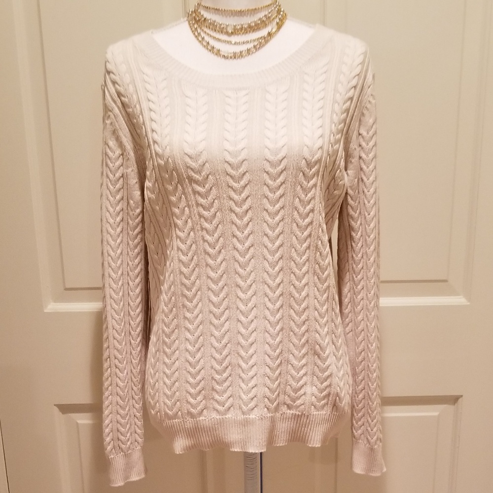 Knit Cotton Sweater from H&M L